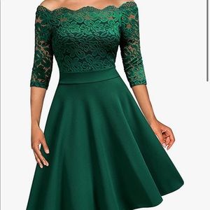 MISSMAY Women's Vintage Floral Lace Half Sleeve